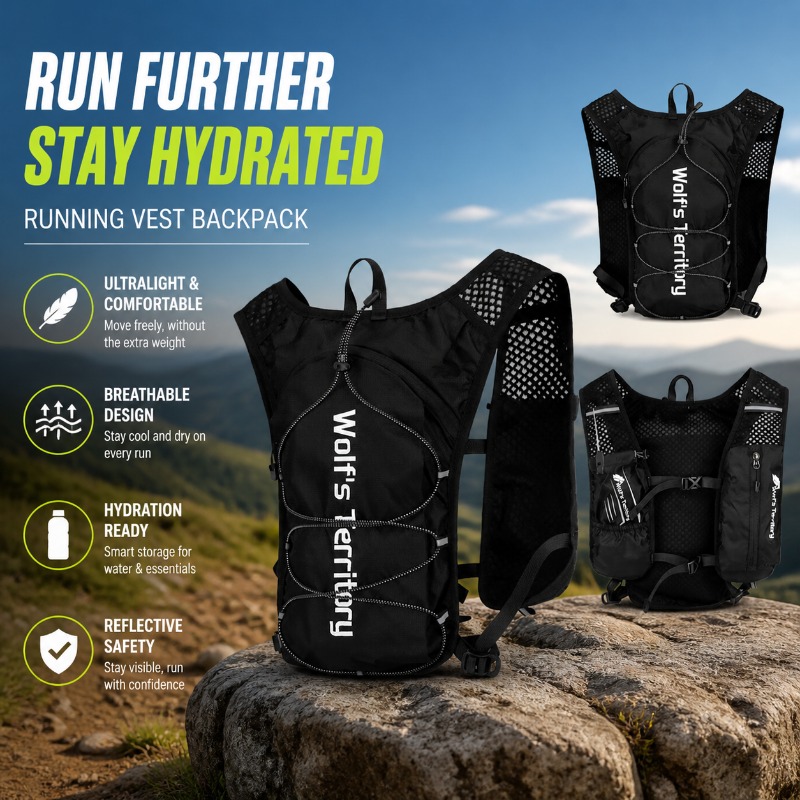 Running Gear Reflective - Koşu Yeleği Sırt Çantası Maraton Hidrasyon